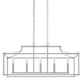 Home Decorators Collection Crestview 34 in. 5-Light Brushed Nickel Transitional Linear Chandelier